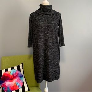 Gap Grey Oversized Turtleneck Sweater Dress